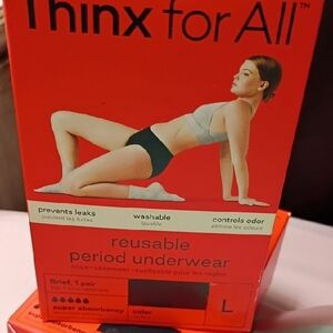Thinx for All Black Reusable Briefs 2 Pairs